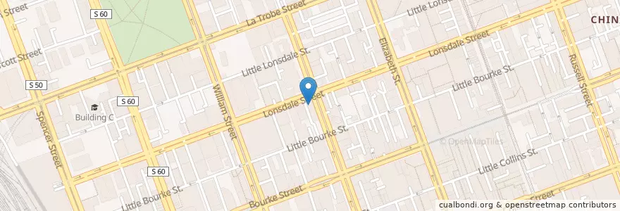 Mapa de ubicacion de Commonwealth Bank en Australia, Victoria, City Of Melbourne.