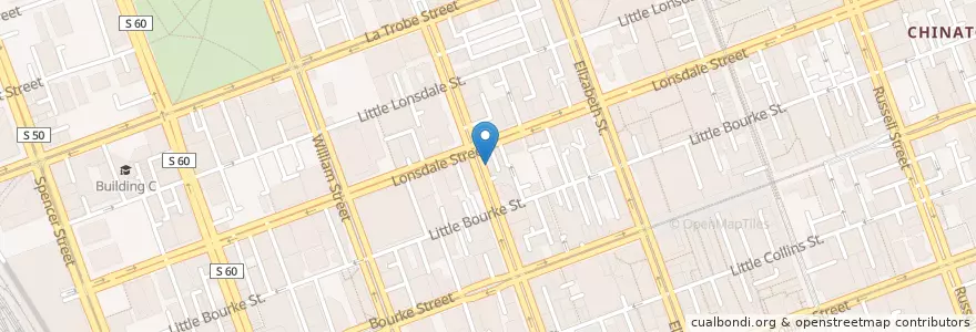 Mapa de ubicacion de Segafredo en Australia, Victoria, City Of Melbourne.