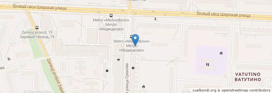 Mapa de ubicacion de Столички en Rusia, Центральный Федеральный Округ, Москва, Северо-Восточный Административный Округ, Район Северное Медведково.