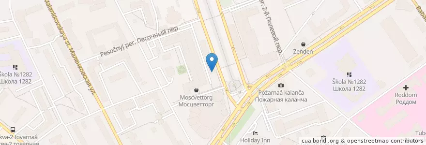 Mapa de ubicacion de Ливорно en روسيا, Центральный Федеральный Округ, Москва, Восточный Административный Округ, Район Сокольники.