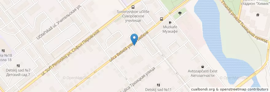 Mapa de ubicacion de ГИБДД Центрального района en Rusia, Distrito Federal Central, Óblast De Tver, Городской Округ Тверь, Калининский Район.