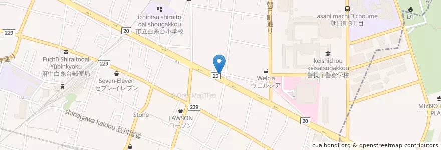 Mapa de ubicacion de Idemitsu en اليابان, 東京都, 府中市.