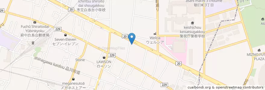 Mapa de ubicacion de 慈秀病院 en Japon, Tokyo, 府中市.