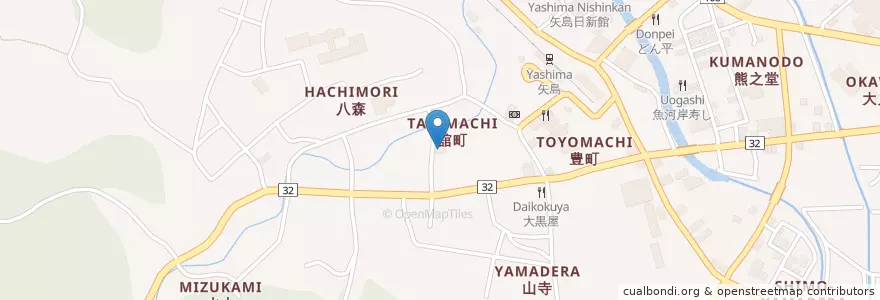 Mapa de ubicacion de 木村病院 en 일본, 아키타현, 由利本荘市.