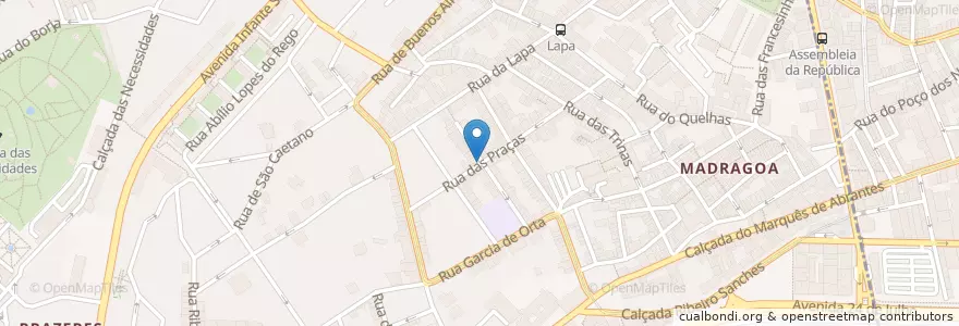 Mapa de ubicacion de Café Capoeira en Portugal, Área Metropolitana De Lisboa, Lisboa, Grande Lisboa, Lisboa, Estrela.