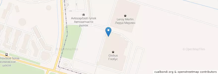 Mapa de ubicacion de Глобус en Russia, Central Federal District, Ryazan Oblast, Городской Округ Рязань, Дядьковское Сельское Поселение.