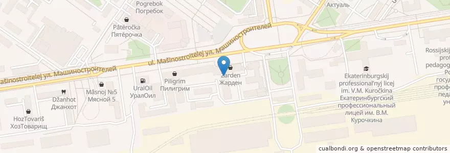 Mapa de ubicacion de Столовая en Rusland, Уральский Федеральный Округ, Свердловская Область, Городской Округ Екатеринбург.