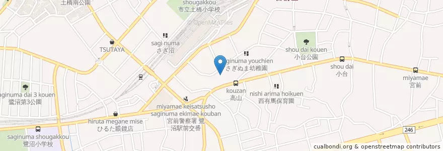 Mapa de ubicacion de グラニー鷺沼・川崎 en 日本, 神奈川県, 川崎市, 宮前区.