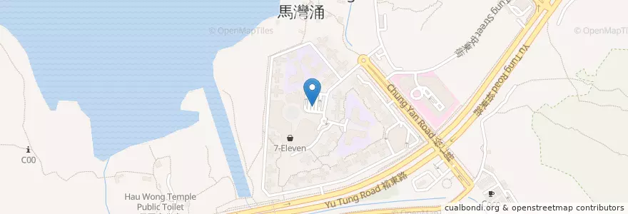 Mapa de ubicacion de 逸東邨巴士總站 Yat Tung Estate Bus Terminus en 中国, 香港, 広東省, 新界, 離島區 Islands District.