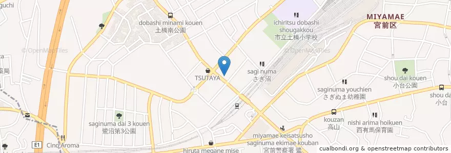 Mapa de ubicacion de 川崎鷺沼郵便局 en Japan, 神奈川県, 川崎市, 宮前区.