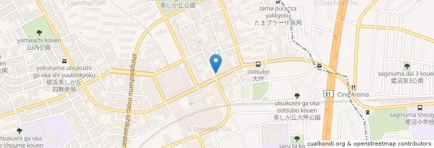 Mapa de ubicacion de インドのとなり en 日本, 神奈川県, 横浜市, 青葉区, 宮前区.