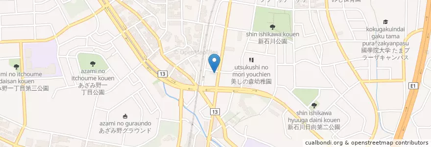 Mapa de ubicacion de きむら en Japan, Präfektur Kanagawa, Yokohama, 青葉区.