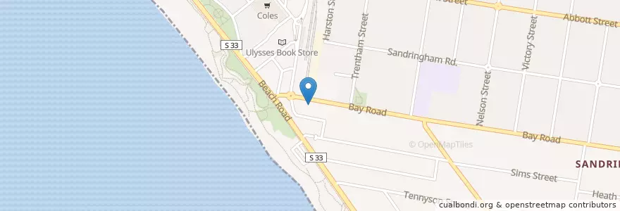 Mapa de ubicacion de NAB en Avustralya, Victoria, City Of Bayside.