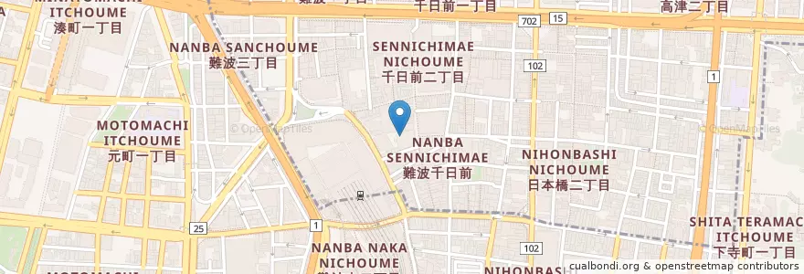 Mapa de ubicacion de よしもと漫才劇場 en اليابان, أوساكا, أوساكا.