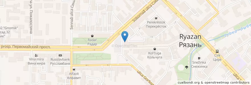 Mapa de ubicacion de Банк им. С.Живаго en Rusia, Distrito Federal Central, Óblast De Riazán, Городской Округ Рязань.