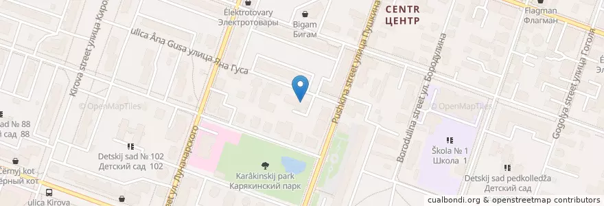 Mapa de ubicacion de Рыбинская стоматологическая поликлиника en Russie, District Fédéral Central, Oblast De Iaroslavl, Рыбинский Район, Городской Округ Рыбинск.