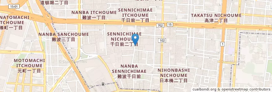 Mapa de ubicacion de 虎式居酒屋とらやんけ en 日本, 大阪府, 大阪市, 中央区.