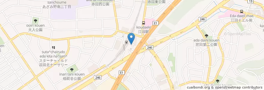 Mapa de ubicacion de れんげ食堂Toshu en ژاپن, 神奈川県, 横浜市, 青葉区.