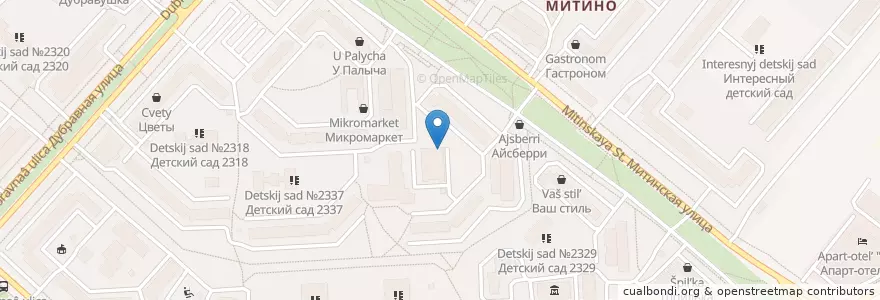 Mapa de ubicacion de Кружка en Rusland, Centraal Federaal District, Moskou, Северо-Западный Административный Округ, Район Митино.