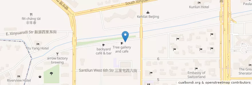 Mapa de ubicacion de Schiller's en China, Pekín, Hebei, 朝阳区 / Chaoyang.