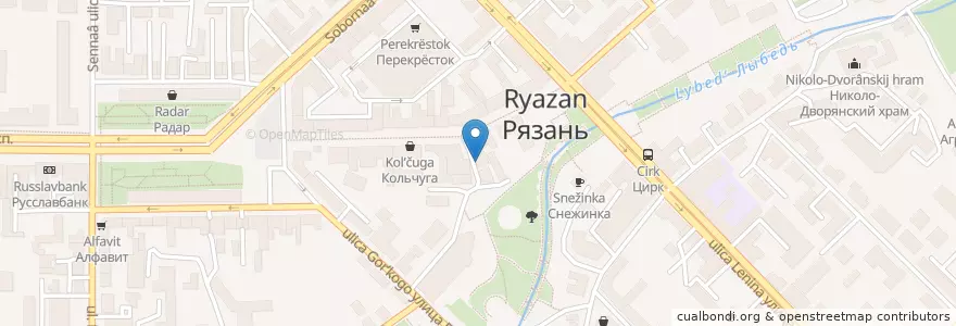 Mapa de ubicacion de Трактир на Почтовой en Russia, Central Federal District, Ryazan Oblast, Городской Округ Рязань.