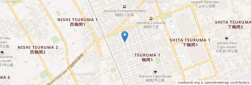 Mapa de ubicacion de パドック en 일본, 가나가와현, 大和市.