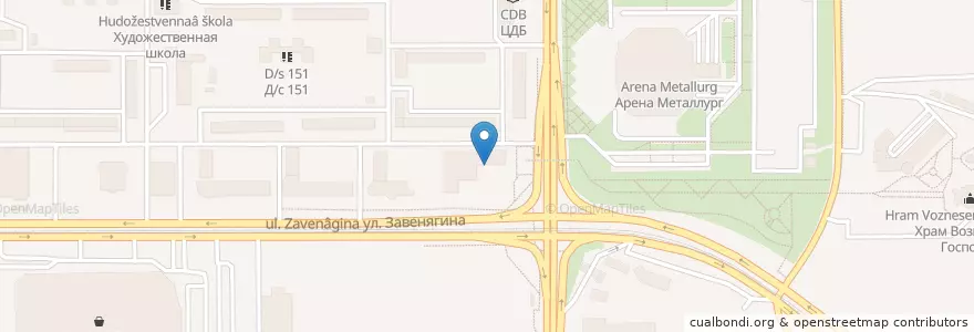 Mapa de ubicacion de Некеров-Риджис en روسيا, منطقة فيدرالية أورالية, أوبلاست تشيليابنسك, Магнитогорский Городской Округ.
