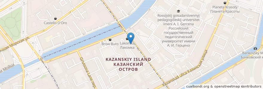 Mapa de ubicacion de Грузинский уголок en Russia, Northwestern Federal District, Leningrad Oblast, Saint Petersburg, Адмиралтейский Район, Сенной Округ.
