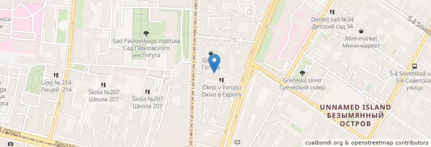 Mapa de ubicacion de Стоматологический центр города en 俄罗斯/俄羅斯, Северо-Западный Федеральный Округ, 列宁格勒州, Санкт-Петербург, Центральный Район.