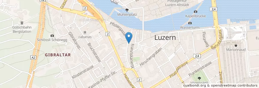 Mapa de ubicacion de Suidtersche Apotheke en İsviçre, Luzern, Luzern.