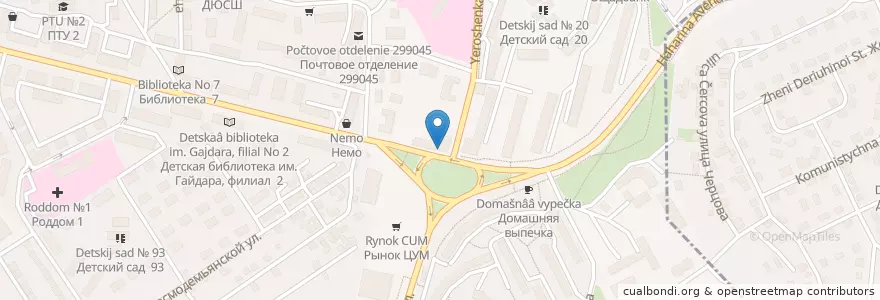 Mapa de ubicacion de Али-Баба en Russia, South Federal District, Sevastopol, Sevastopol, Гагаринский Район, Гагаринский Округ.