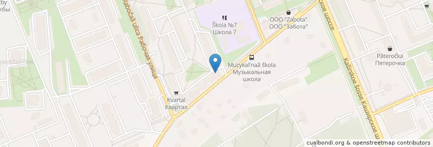 Mapa de ubicacion de Музыкальная школа en Rusia, Distrito Federal Central, Óblast De Moscú, Городской Округ Домодедово.