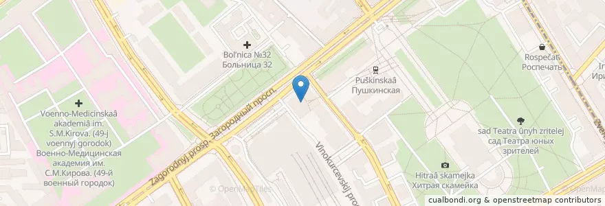 Mapa de ubicacion de Сбербанк en Rusland, Северо-Западный Федеральный Округ, Oblast Leningrad, Sint-Petersburg, Адмиралтейский Район, Округ Семёновский.