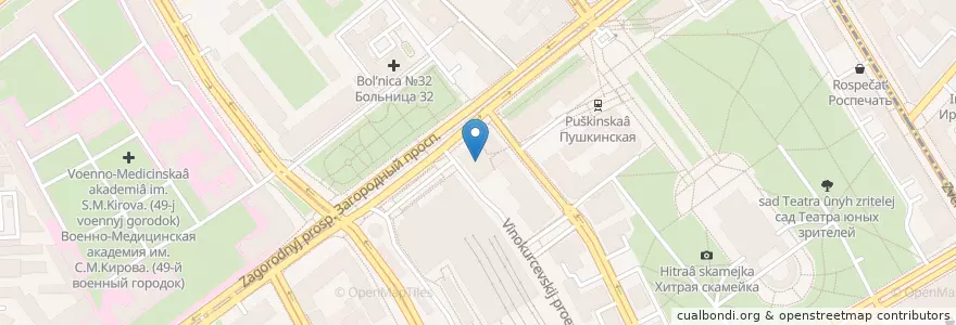 Mapa de ubicacion de Балтийский банк en Rusland, Северо-Западный Федеральный Округ, Oblast Leningrad, Sint-Petersburg, Адмиралтейский Район, Округ Семёновский.