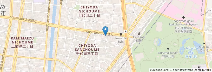 Mapa de ubicacion de 春日飯店 en Japan, Aichi Prefecture, Nagoya, Naka Ward.