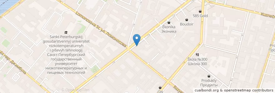 Mapa de ubicacion de Street Food Market en Russie, District Fédéral Du Nord-Ouest, Oblast De Léningrad, Saint-Pétersbourg, Центральный Район, Владимирский Округ.