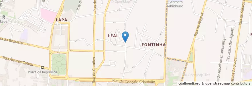 Mapa de ubicacion de Café Nelma en Portugal, North, Área Metropolitana Do Porto, Porto, Porto, Cedofeita, Santo Ildefonso, Sé, Miragaia, São Nicolau E Vitória.