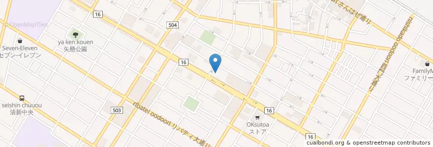 Mapa de ubicacion de ラーメン光・光家 en 일본, 가나가와현, 相模原市, 中央区.