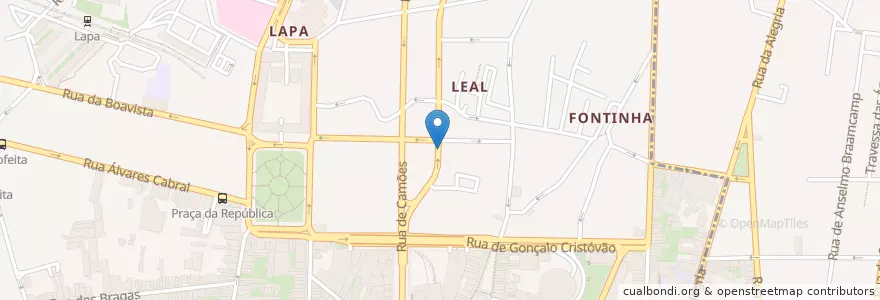 Mapa de ubicacion de Transturística en البرتغال, المنطقة الشمالية (البرتغال), Área Metropolitana Do Porto, بورتو, بورتو, Cedofeita, Santo Ildefonso, Sé, Miragaia, São Nicolau E Vitória.