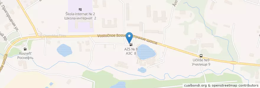 Mapa de ubicacion de ННК, АЗС № 8 en Россия, Дальневосточный Федеральный Округ, Хабаровский Край, Городской Округ Хабаровск.