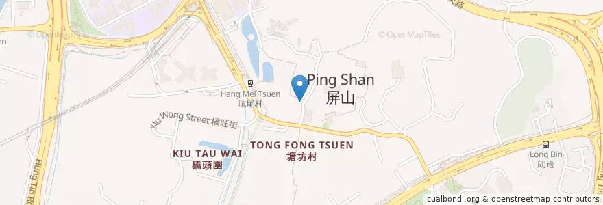 Mapa de ubicacion de 坑尾村公廁 Hang Mei Tsuen Public Toilet en Китай, Гонконг, Гуандун, Новые Территории, 元朗區 Yuen Long District.