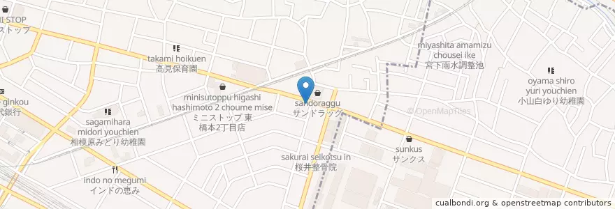 Mapa de ubicacion de どさん娘 (Dosan Musume) en Giappone, Prefettura Di Kanagawa, 相模原市, 町田市.