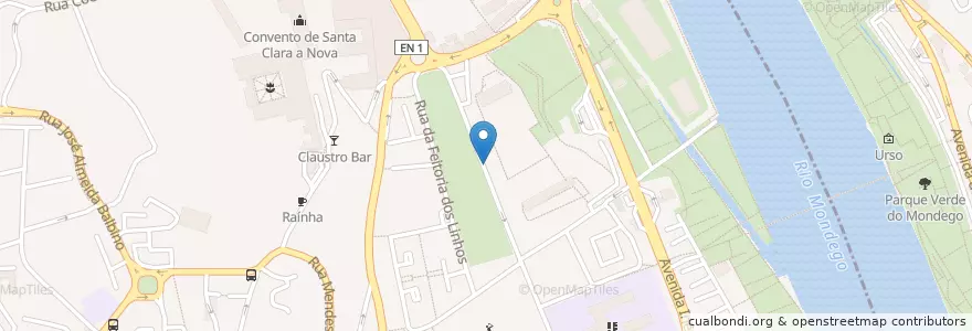 Mapa de ubicacion de Galeria Bar Santa Clara en 포르투갈, Centro, Baixo Mondego, Coimbra, Coimbra, Santa Clara E Castelo Viegas.