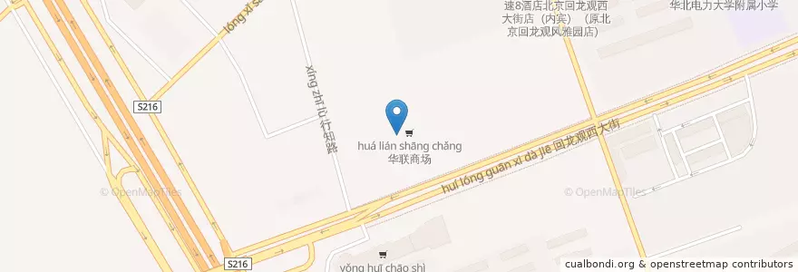 Mapa de ubicacion de 星美国际影城 en China, Pequim, Hebei, 昌平区.