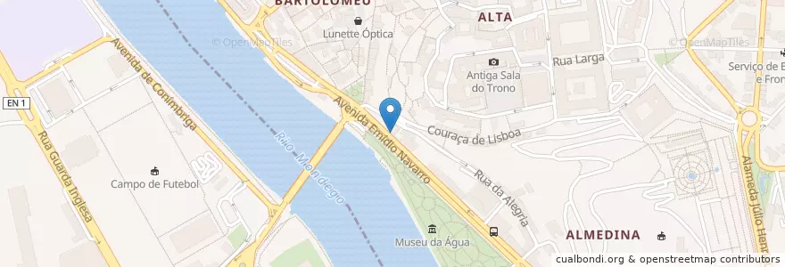 Mapa de ubicacion de Mac Guls Indopaquistanês en Portugal, Centro, Baixo Mondego, Coimbra, Coimbra, Sé Nova, Santa Cruz, Almedina E São Bartolomeu.