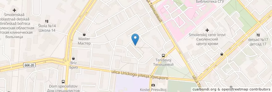 Mapa de ubicacion de СДЮШОР №1 по спортивной гимнастике en Rusland, Centraal Federaal District, Oblast Smolensk, Смоленский Район, Городской Округ Смоленск.