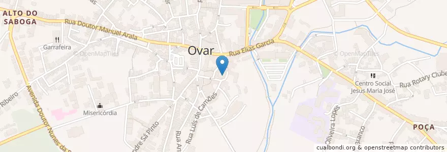Mapa de ubicacion de Pedras Bar en 葡萄牙, Aveiro, Centro, Baixo Vouga, Ovar, Ovar, São João, Arada E São Vicente De Pereira Jusã.