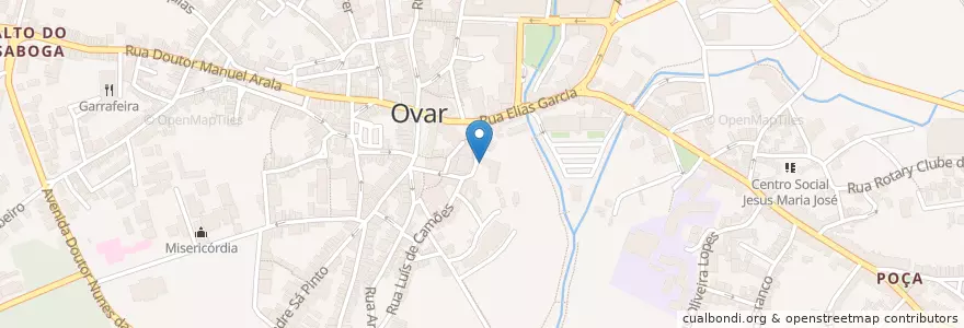 Mapa de ubicacion de Ó Chico en Portugal, Aveiro, Centre, Baixo Vouga, Ovar, Ovar, São João, Arada E São Vicente De Pereira Jusã.