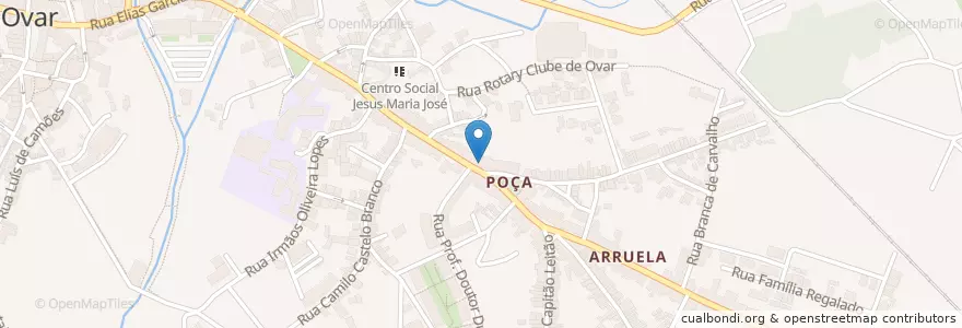 Mapa de ubicacion de Café Stop en ポルトガル, Aveiro, Centro, Baixo Vouga, Ovar, Ovar, São João, Arada E São Vicente De Pereira Jusã.