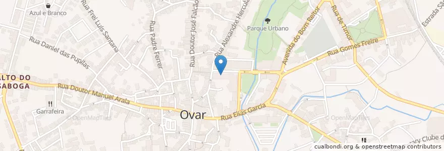 Mapa de ubicacion de Café Avenida en Portugal, Aveiro, Centro, Baixo Vouga, Ovar, Ovar, São João, Arada E São Vicente De Pereira Jusã.